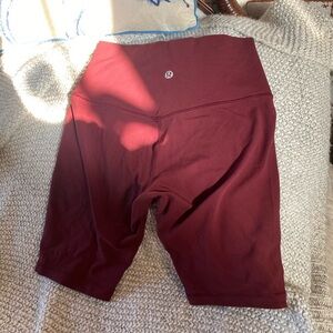 lululemon athletica Deep Red Bike Shorts